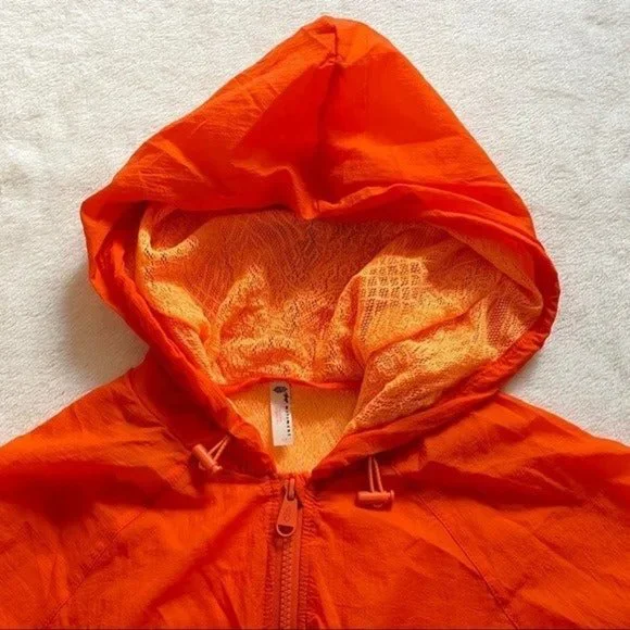 *SOLD* NWOT FP Movement One More Mile Neon Orange Lightweight Jacket Size Small - Picture 10 of 14